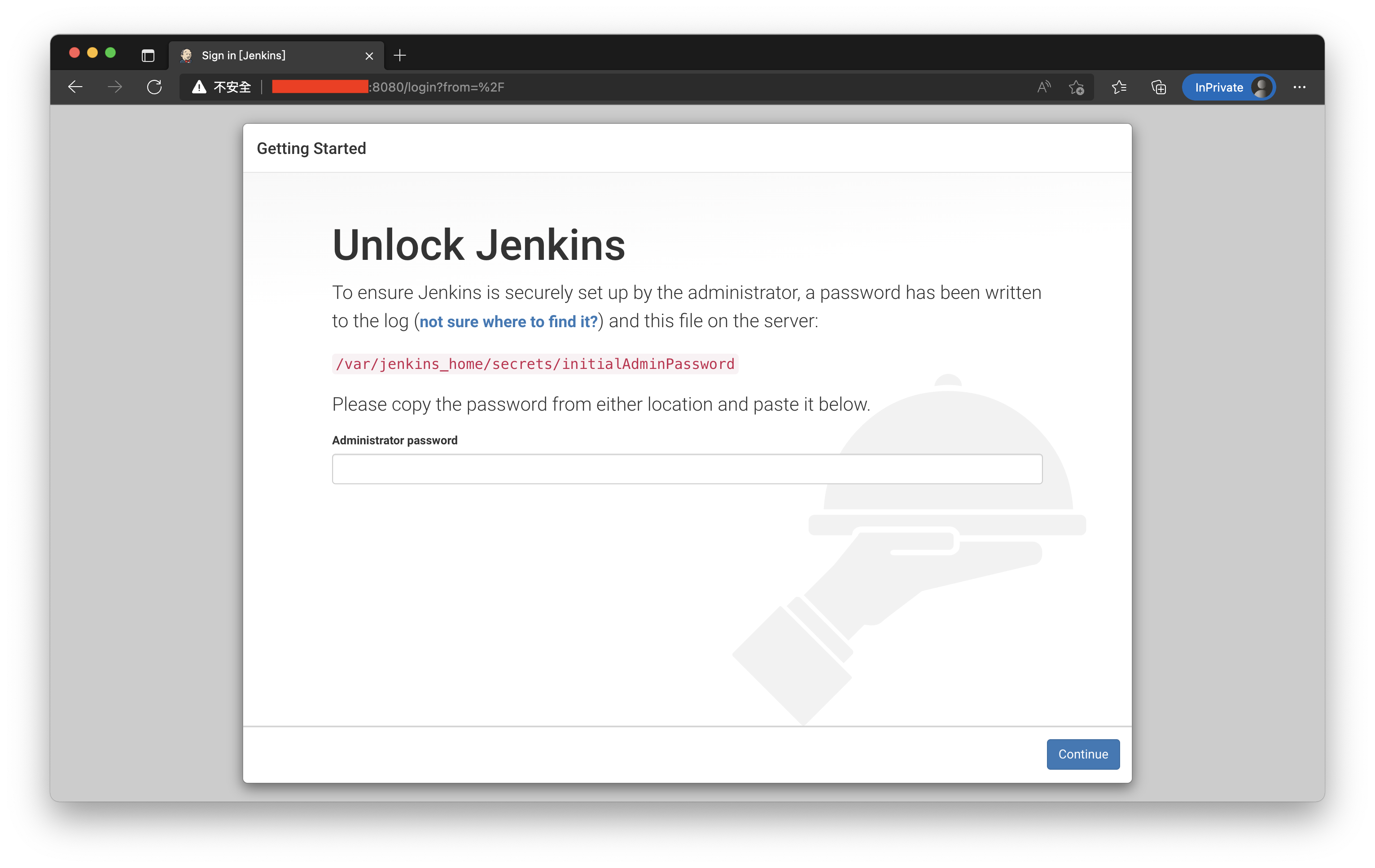 進入 JenKins 的第一個畫面