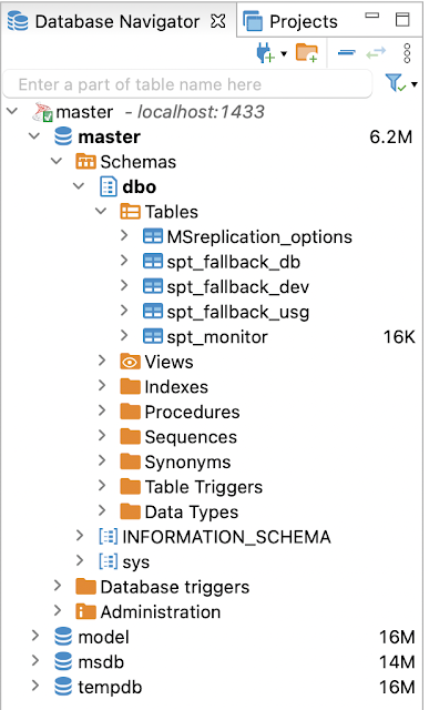 使用 dbeaver 查看 sql-server schema